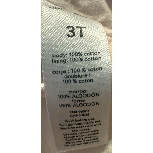 OshKosh B’gosh Girls 3T Dress Citrus Lemon Orange Print Sleeveless Cotton Lined - Picture 4 of 4